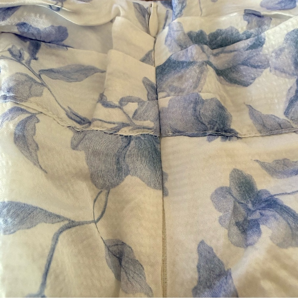 Mother Of Pearl Annabelle Wrap-Effect Floral-Print Hammered Satin Midi Skirt - Picture 9 of 13